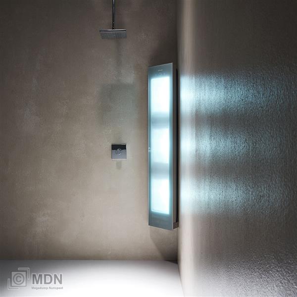 Grote foto sunshower square combi organic grey opbouw infrarood en uv beauty en gezondheid zonnebanken