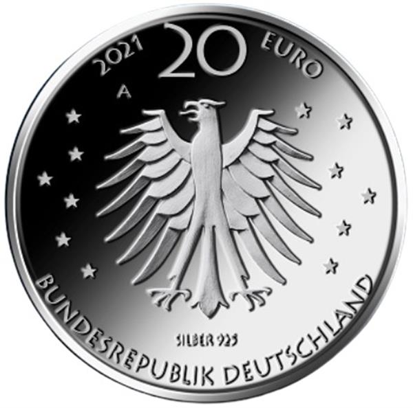 Grote foto duitsland 20 euro 2021 vrouw holle verzamelen munten overige