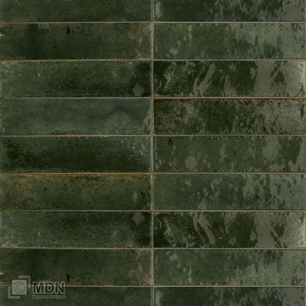 Grote foto ragno look olivio handvorm tegels 6x24 cm langwerpig donker groen 0 52m doe het zelf en verbouw tegels