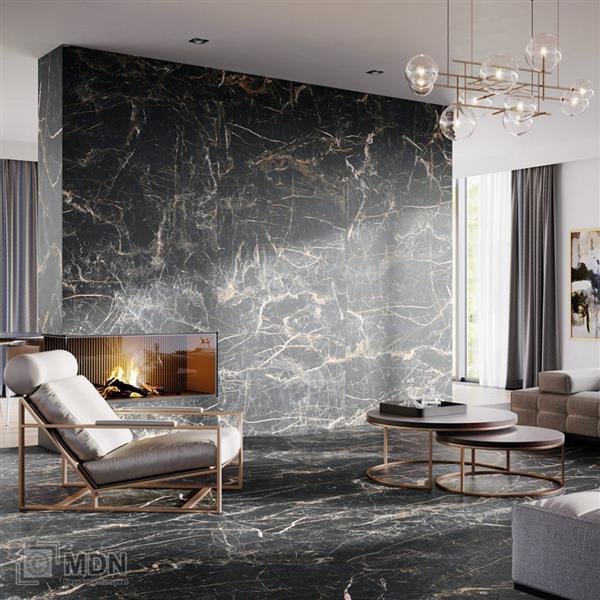 Grote foto devine black and gold mat zwarte vloertegels met gouden ader 60x60 1 44m doe het zelf en verbouw tegels