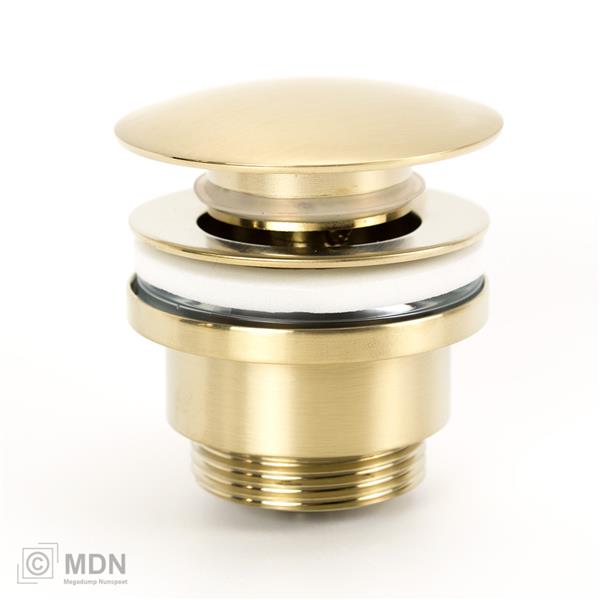 Grote foto luxe universele klik waste afvoer dop afsluitbaar 5 4 messing goud doe het zelf en verbouw materialen en producten