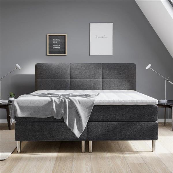 Grote foto boxspring amsterdam deluxe antraciet 160x200 huis en inrichting bedden