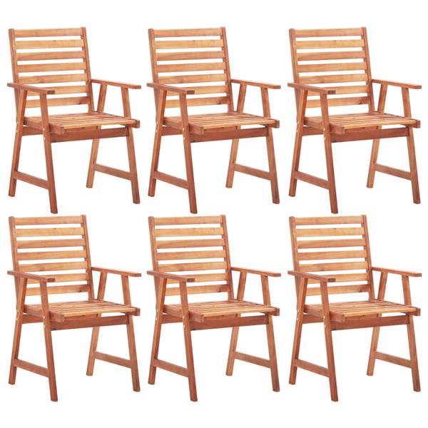 Grote foto vidaxl tuinstoelen 6 st massief acaciahout tuin en terras tuinmeubelen