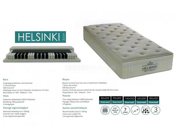 Grote foto amerikaanse matras helsinki hr55 32cm dik 80x200 huis en inrichting matrassen en bedbodems