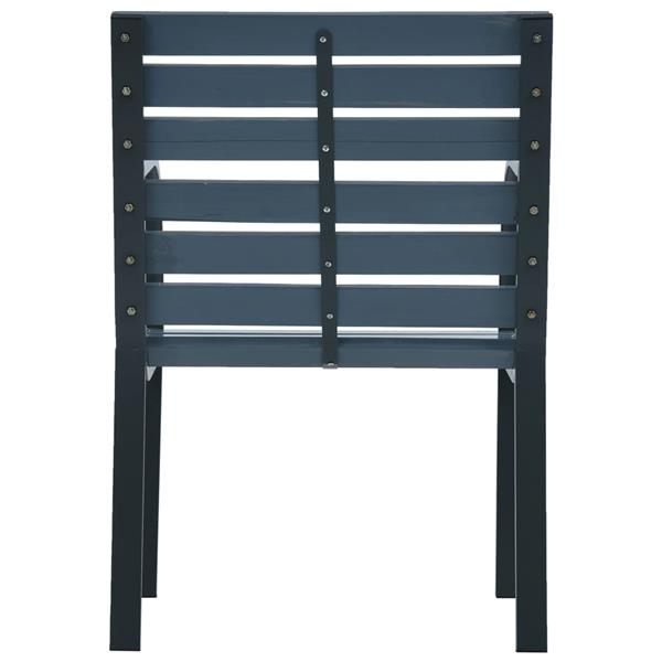 Grote foto vidaxl tuinstoelen 2 st hout grijs tuin en terras tuinmeubelen
