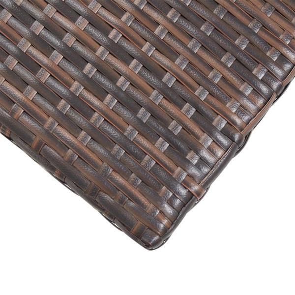 Grote foto vidaxl theetafel 50x50x47 cm poly rattan bruin tuin en terras tuinmeubelen