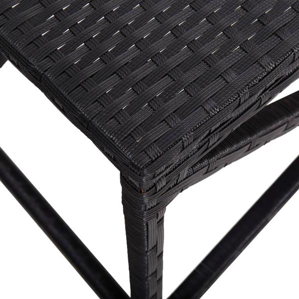 Grote foto vidaxl tuinbank 120 cm poly rattan zwart tuin en terras tuinmeubelen