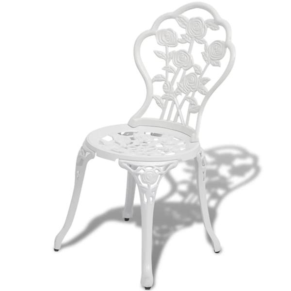 Grote foto vidaxl bistrostoelen 2 st gietaluminium wit tuin en terras tuinmeubelen