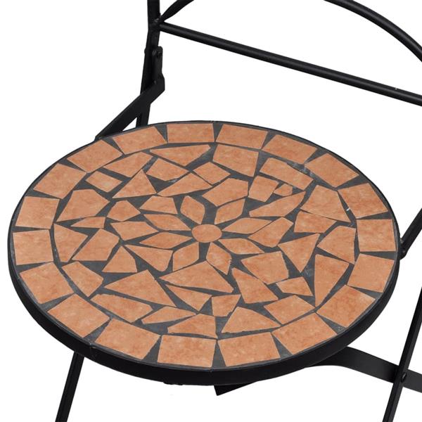 Grote foto vidaxl bistrostoelen inklapbaar 2 st keramiek terracottakleurig tuin en terras tuinmeubelen