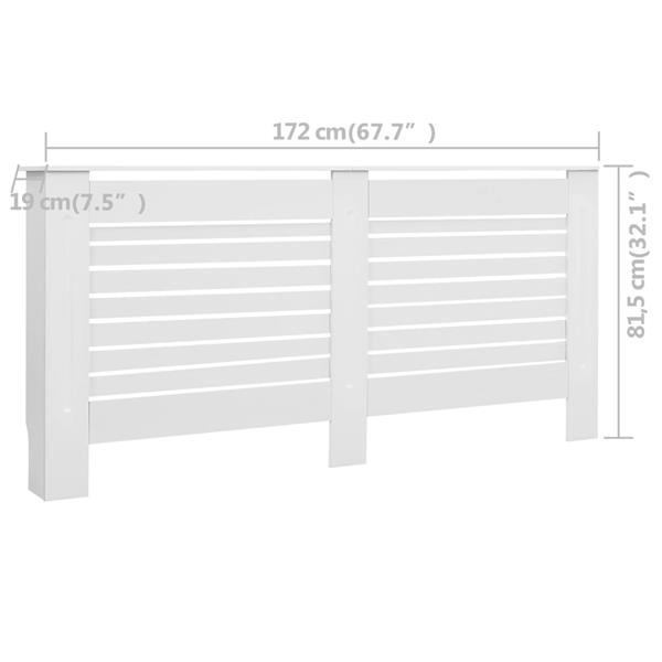 Grote foto vidaxl radiatorombouw 172x19x81 5 cm mdf wit doe het zelf en verbouw sanitair