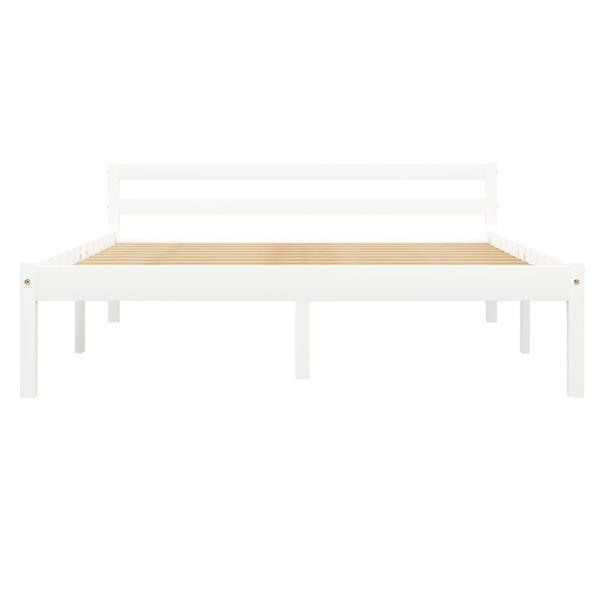 Grote foto vidaxl bedframe massief grenenhout wit 120x200 cm antiek en kunst stoelen en banken
