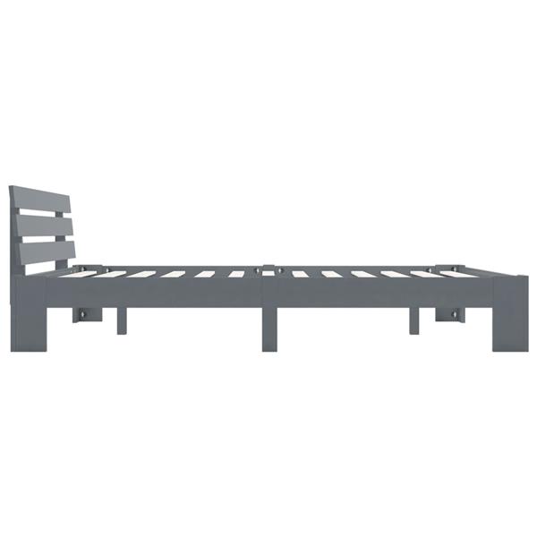 Grote foto vidaxl bedframe massief grenenhout grijs 180x200 cm antiek en kunst stoelen en banken