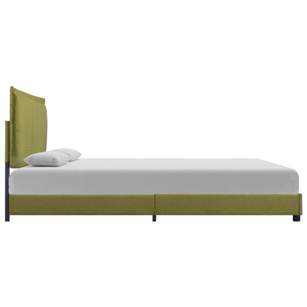 Grote foto vidaxl bedframe stof groen 140x200 cm antiek en kunst stoelen en banken