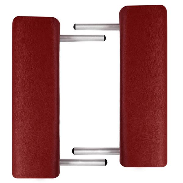 Grote foto vidaxl inklapbare massagetafel 3 zones met aluminium frame rood beauty en gezondheid massage