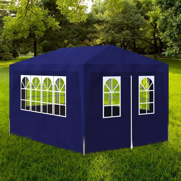 Grote foto vidaxl partytent 3x4 m blauw tuin en terras overige tuin en terras