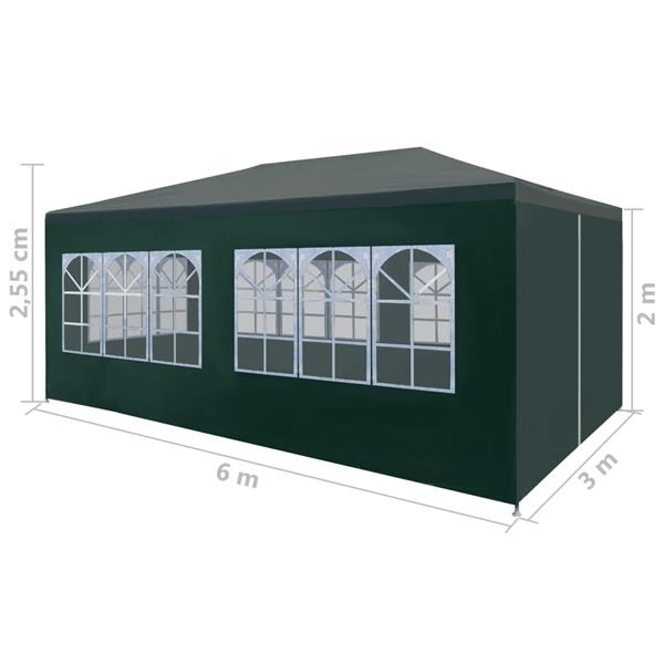 Grote foto vidaxl partytent 3x6 m groen tuin en terras overige tuin en terras