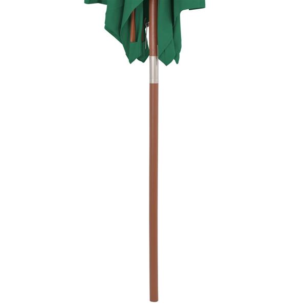 Grote foto vidaxl parasol met houten paal 150x200 cm groen tuin en terras overige tuin en terras