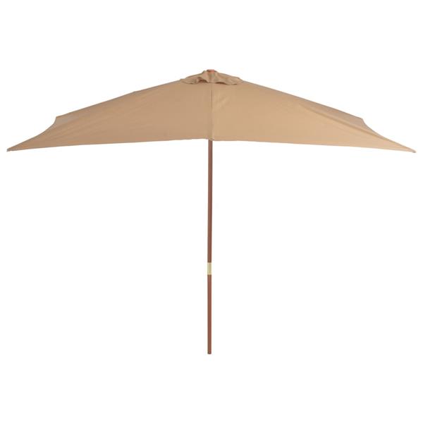 Grote foto vidaxl parasol met houten paal 200x300 cm taupe tuin en terras overige tuin en terras