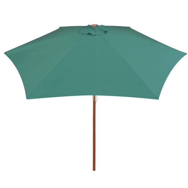 Grote foto vidaxl parasol 270x270 cm houten paal groen tuin en terras overige tuin en terras