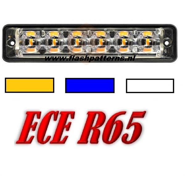 Grote foto sslt6 led flitser 18 watt ecer10 emc 12 24v led kleur wit auto onderdelen overige auto onderdelen