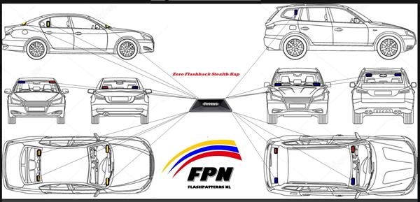 Grote foto stealth schroefloze montage kap voor led flitsers auto onderdelen overige auto onderdelen