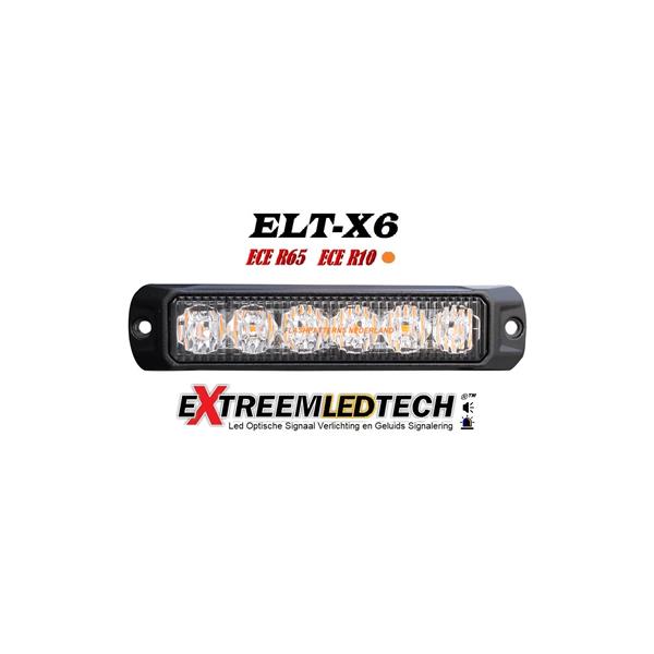 Grote foto elt x6 led flitser 6 3 watt ecer65 k2 ip67 12 24v set 2 stuks aanbieding auto onderdelen overige auto onderdelen