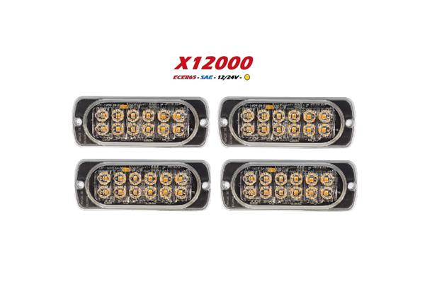 Grote foto led flitser 4 stuks ultra dun en super fel 12 x 3 watt hoog intensiteit leds ecer65 12 24v aanbied auto onderdelen overige auto onderdelen
