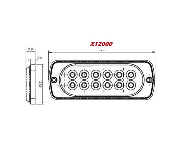 Grote foto led flitser 4 stuks ultra dun en super fel 12 x 3 watt hoog intensiteit leds ecer65 12 24v aanbied auto onderdelen overige auto onderdelen