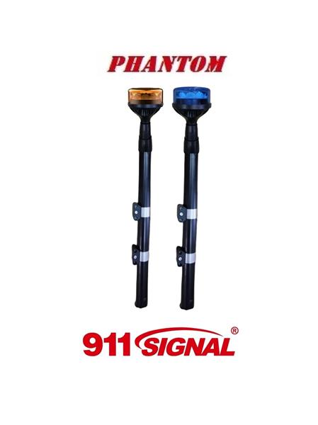 Grote foto 911 signal phantom ecer65 ecer10 led motor statief zwaailamp 12 24v met amber of blauw lens kap mas auto onderdelen overige auto onderdelen
