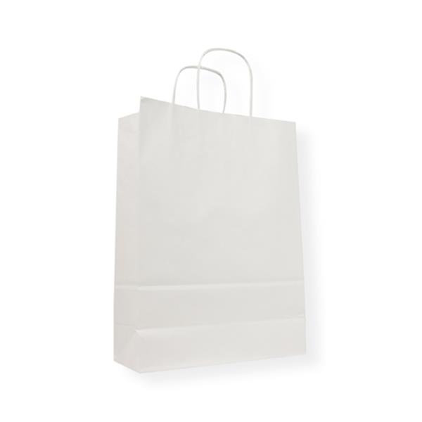 Grote foto papieren draagtas wit met gedraaid handvat 540x500 mm zakelijke goederen overige zakelijke goederen