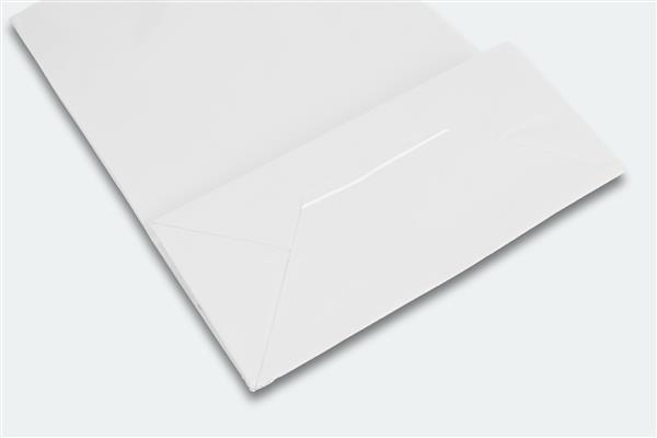 Grote foto papieren draagtas wit met gedraaid handvat 540x500 mm zakelijke goederen overige zakelijke goederen