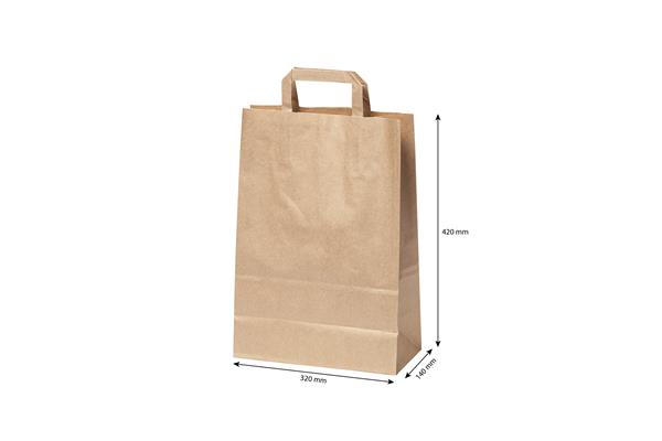 Grote foto bruine papieren draagtassen 320 x 420 mm zakelijke goederen overige zakelijke goederen