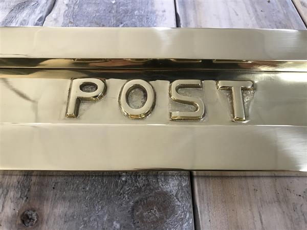 Grote foto brievenbusklep post messing 80 mm doe het zelf en verbouw materialen en producten