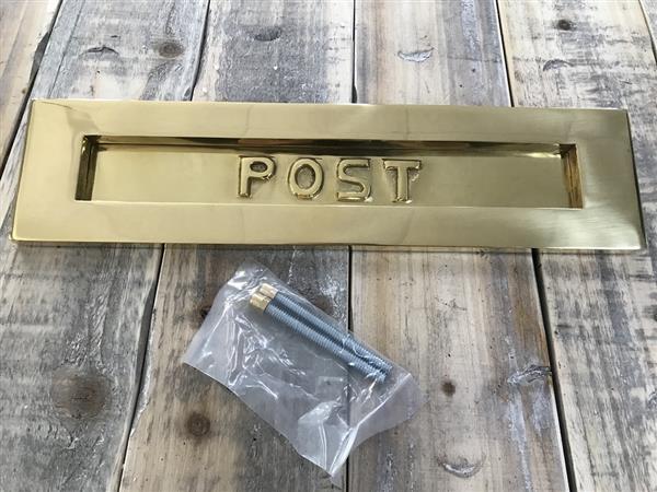 Grote foto brievenbusklep post messing 80 mm doe het zelf en verbouw materialen en producten