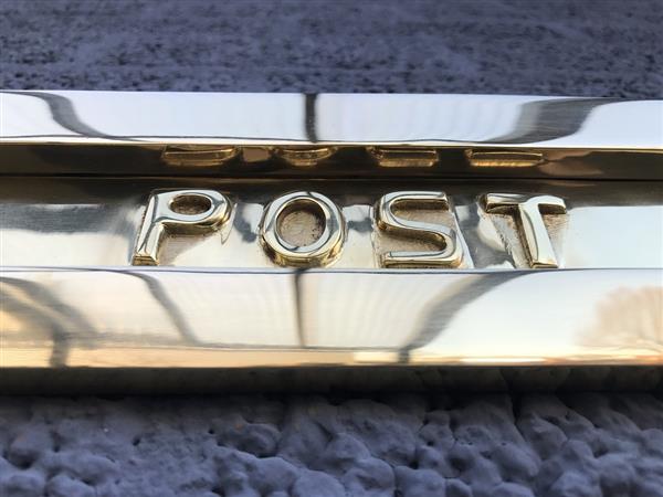 Grote foto brievenbusklep post messing 80 mm doe het zelf en verbouw materialen en producten