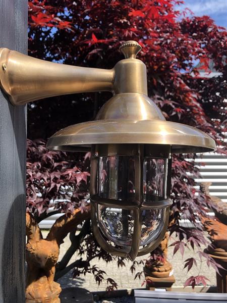 Grote foto outdoor lamp scheepslamp messing koper. laatste tuin en terras verlichting