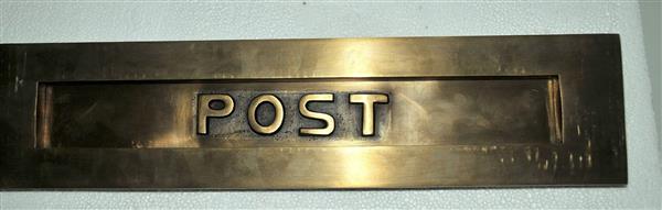 Grote foto brievenbusklep post messing doe het zelf en verbouw materialen en producten