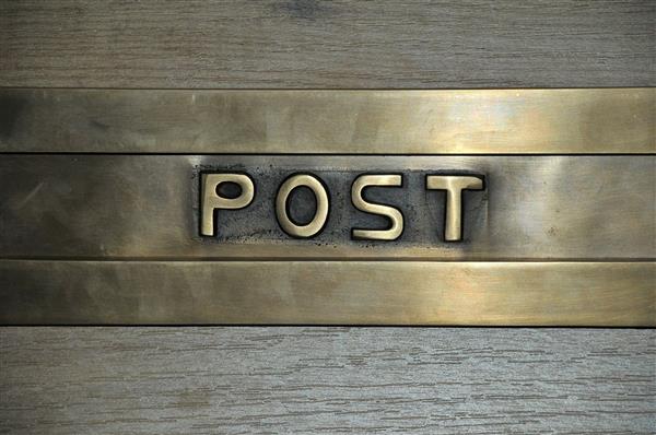 Grote foto brievenbusklep post messing doe het zelf en verbouw materialen en producten