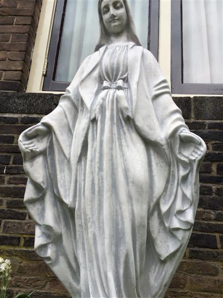 Grote foto maria tuinbeeld 90 cm steen tuin en terras tuindecoratie