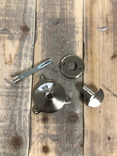 Grote foto twist lock geborsteld vrij en bezet voor toiletdeur wc deur montage nikkel. doe het zelf en verbouw materialen en producten