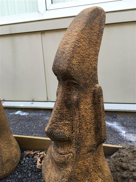 Grote foto moai groot stenen beeld paaseilanden tuin en terras tuindecoratie