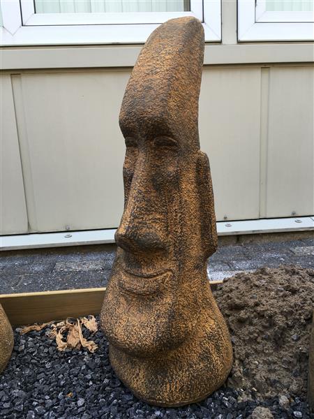 Grote foto moai groot stenen beeld paaseilanden tuin en terras tuindecoratie