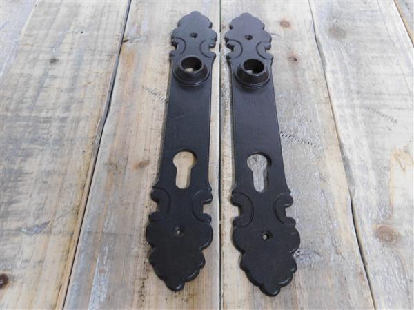 Grote foto deurslot set lange deurplaat deurknop klink antiek ijzer bruin slot pz92 doe het zelf en verbouw materialen en producten