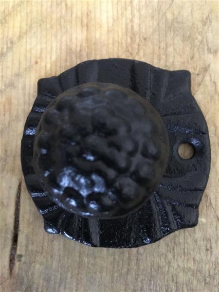 Grote foto 1 deurknop bommel gietijzer zwart doe het zelf en verbouw materialen en producten