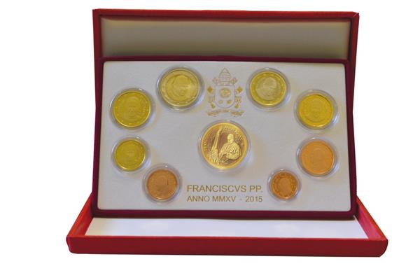 Grote foto vaticaan proof 2015 met gouden 50 euromunt verzamelen munten overige