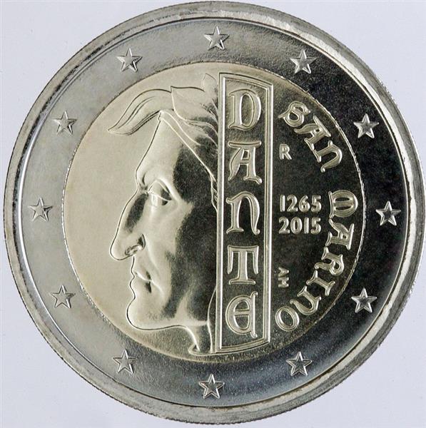 Grote foto san marino 2 euro 2015 dante verzamelen munten overige