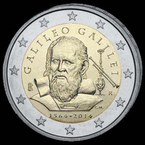 Grote foto itali 2 euro 2014 galileo galilei verzamelen munten overige