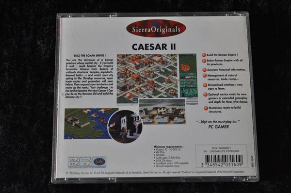 Grote foto caesar ii pc game jewel case spelcomputers games overige games