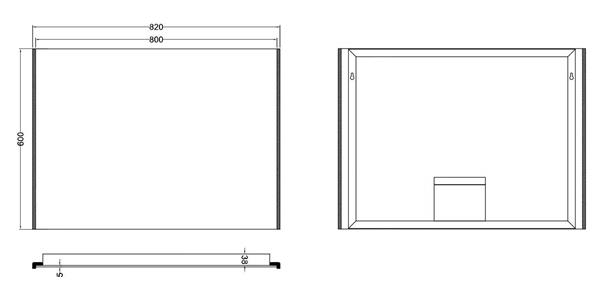 Grote foto wb duo led condensvrije spiegel 80 x 60 huis en inrichting woningdecoratie