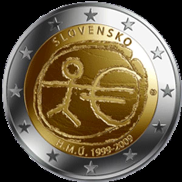 Grote foto slowakije 2 euro 2009 europese monetaire unie verzamelen munten overige